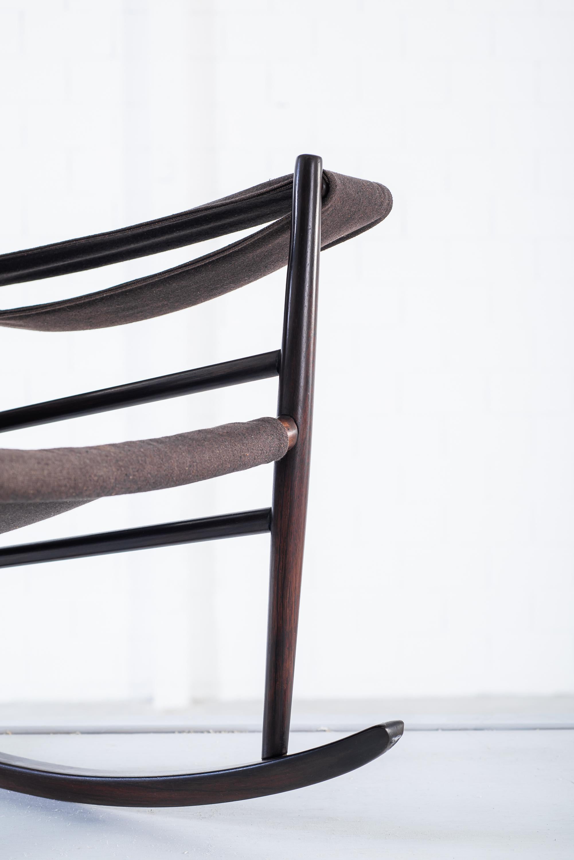 Mid-Century Modern Vintage Rocking Chair by Joaquim Tenreiro