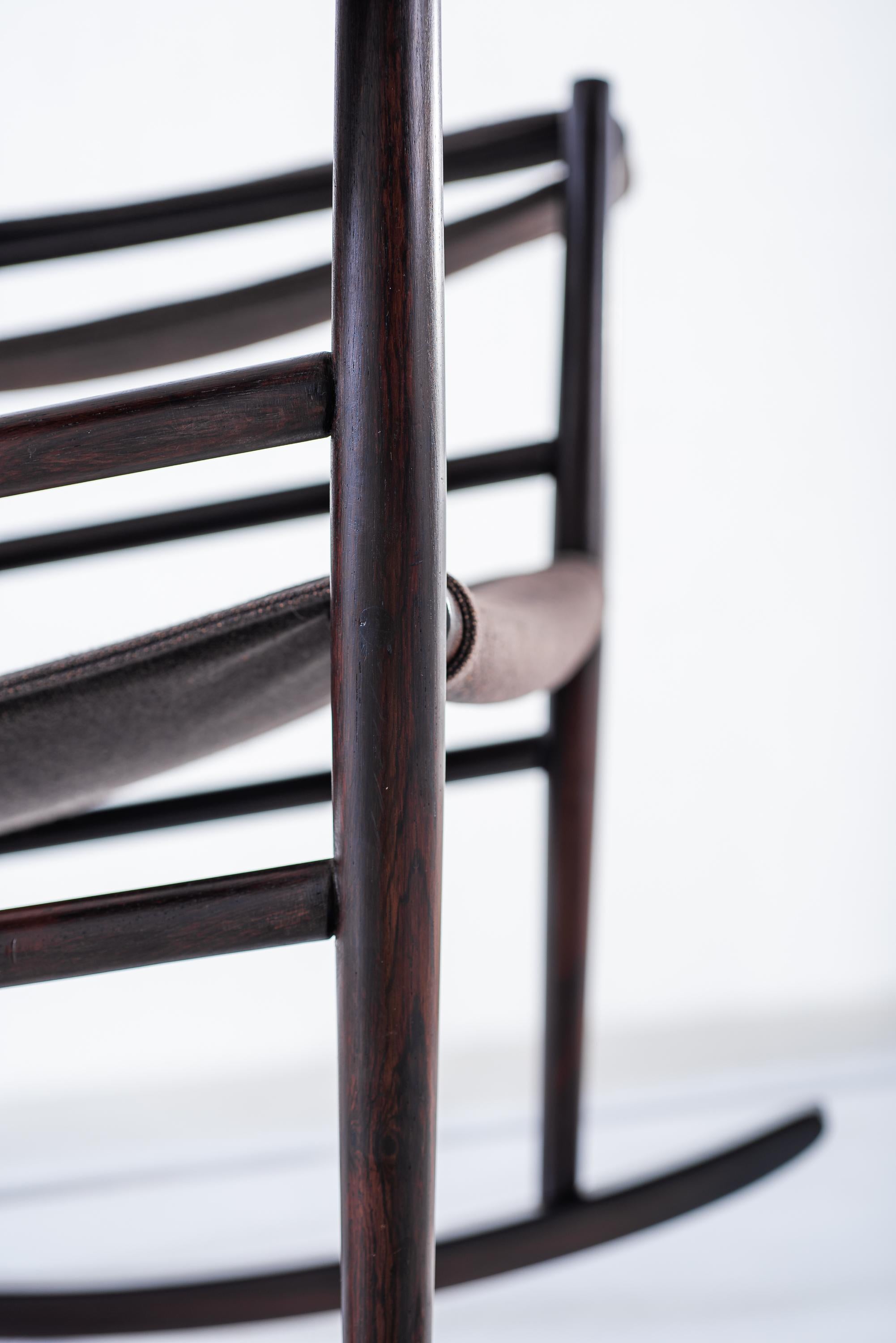Vintage Rocking Chair by Joaquim Tenreiro For Sale at 1stDibs