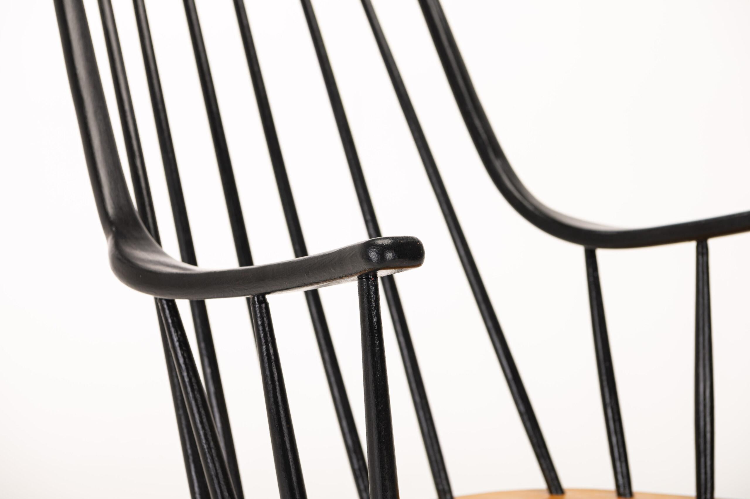 Vintage Rocking Chair by Lena Larsson for Nesto, Sweden, 1950s 1