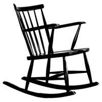 Vintage Chesterfield Rocking Chair in Green Leather at 1stDibs | green ...