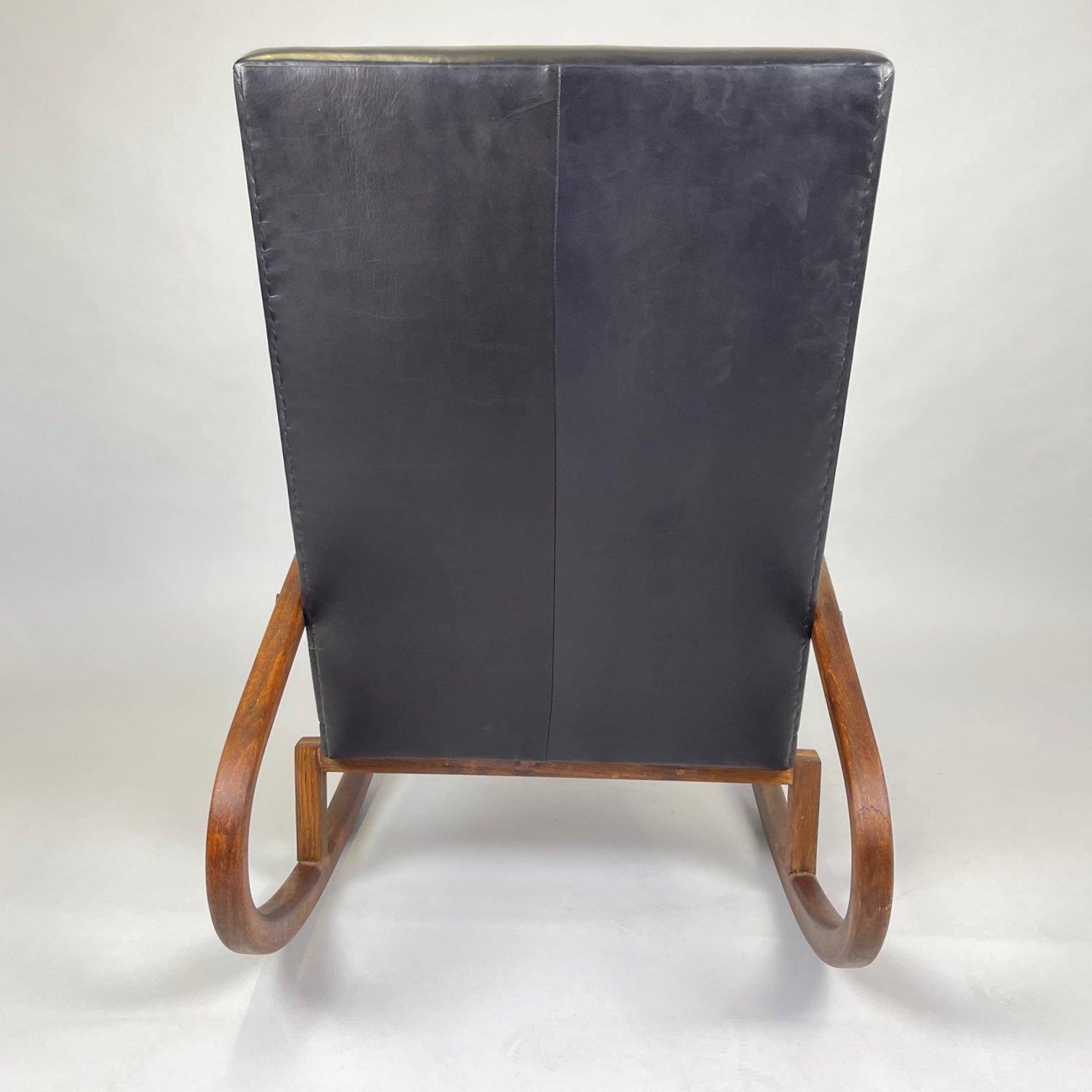 Mid-Century Modern Vintage Rocking Chair, Czechoslovakia, 1970's For Sale