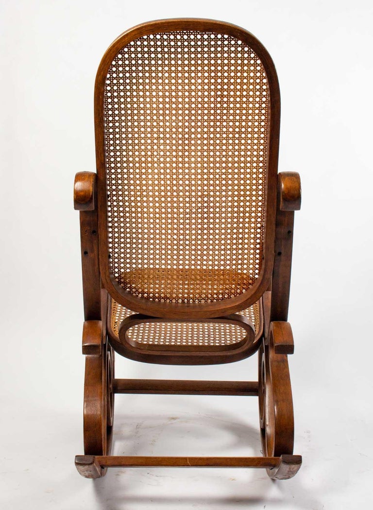 Vintage RockingChair in Light Oak Pressed Wood at 1stDibs old school
