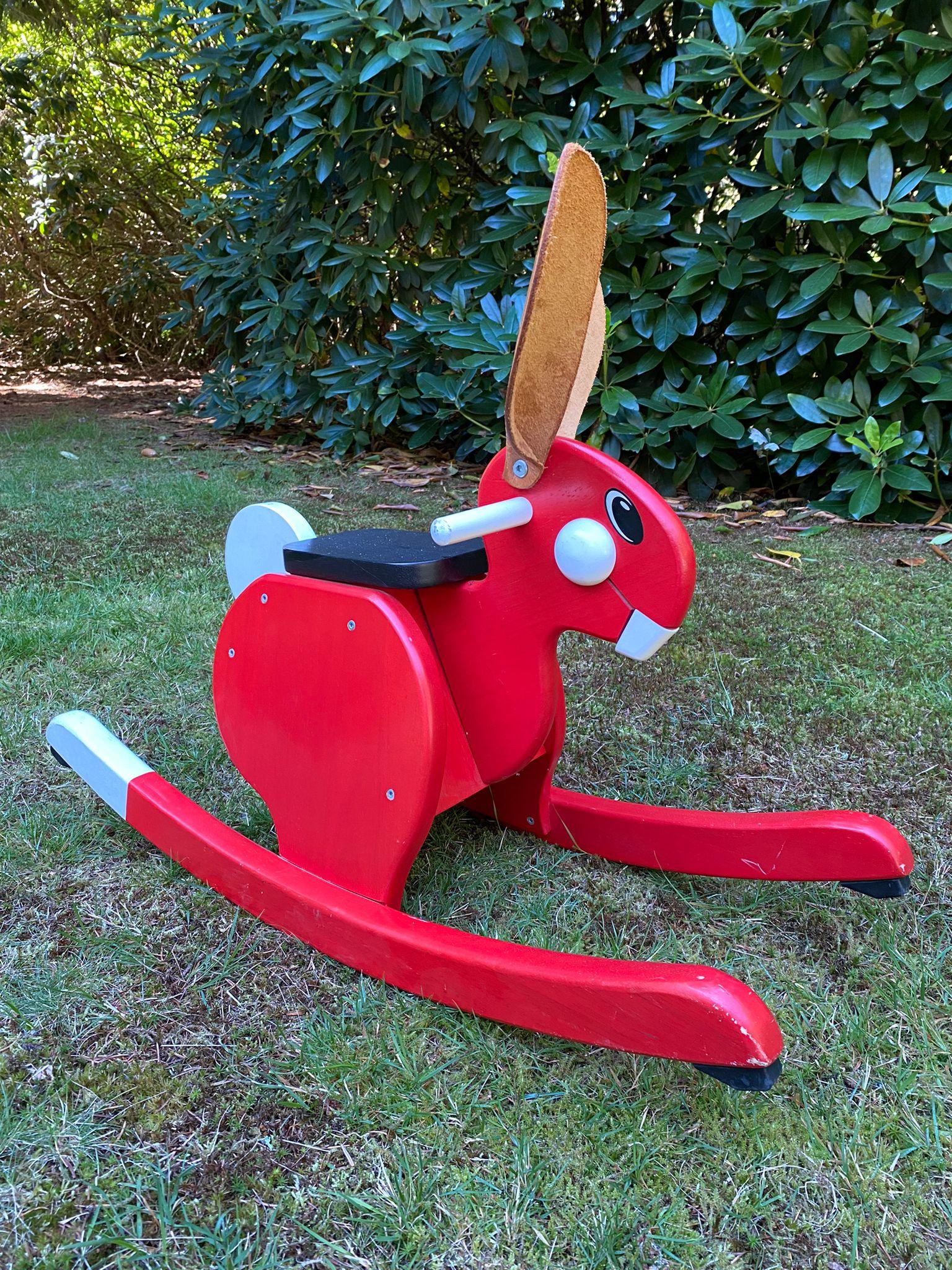 A playful rendition of the traditional rocking horse, this rocking rabbit is sure to win the race! Its creative design and glossy shine have earned this long-eared critter the Excellent Swedish Design seal of approval!

Designed by Swedish