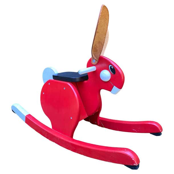 Vintage Rocking Rabbit Red by Björn Dahlström for Playsam For Sale at ...