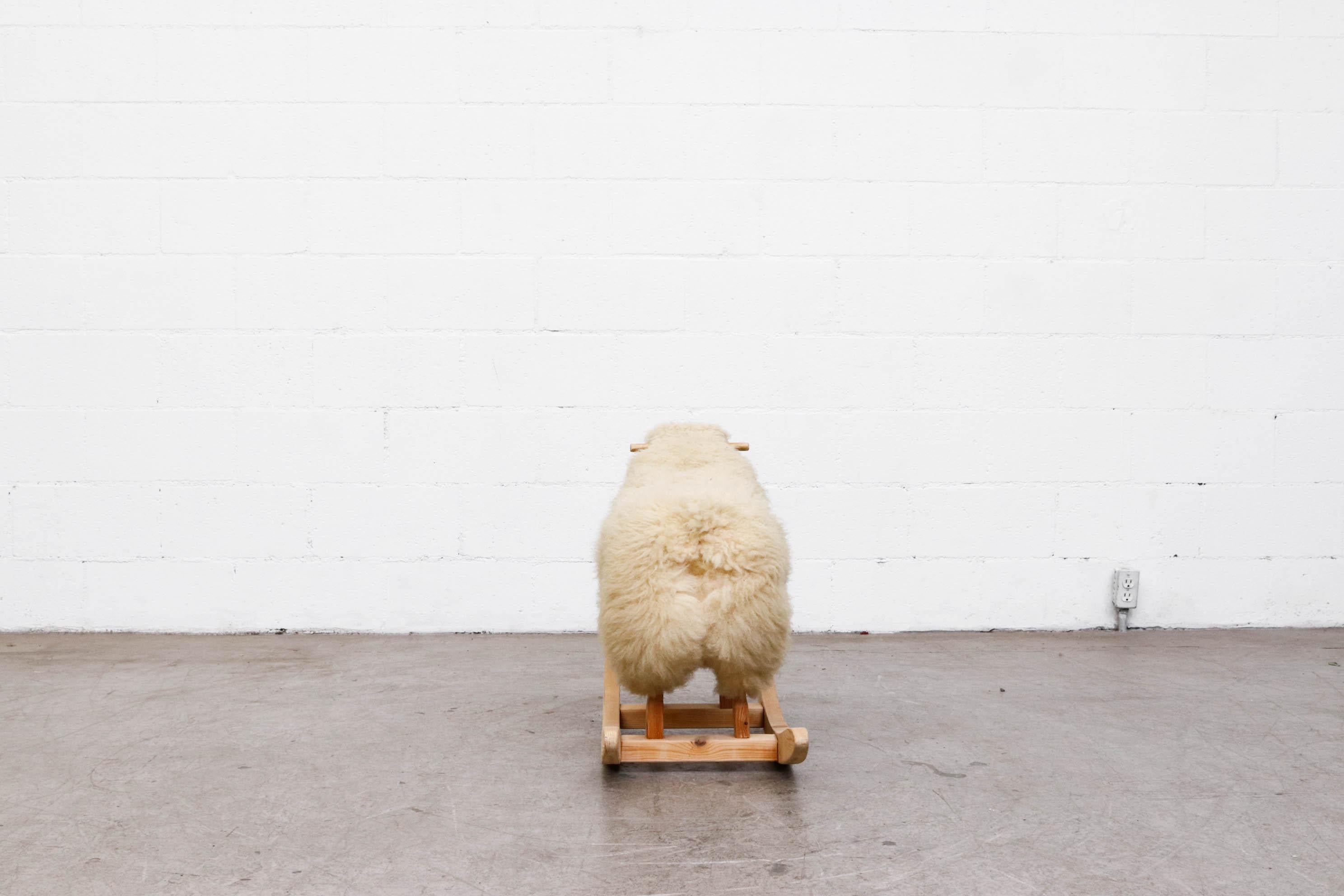 Vintage Rocking Sheep by Hans-Peter Krafft for Meier, Germany In Good Condition In Los Angeles, CA