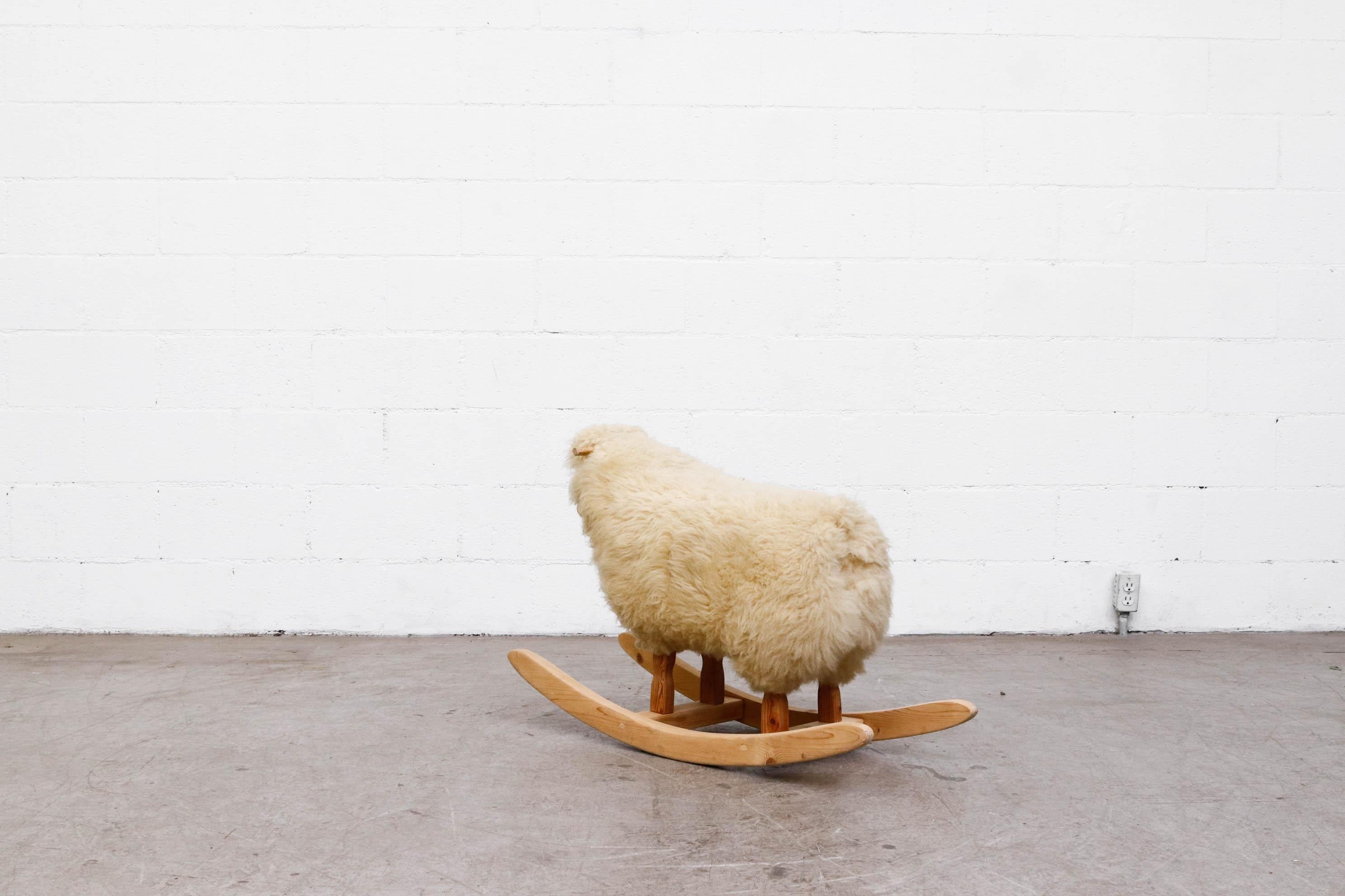 Mid-20th Century Vintage Rocking Sheep by Hans-Peter Krafft for Meier, Germany