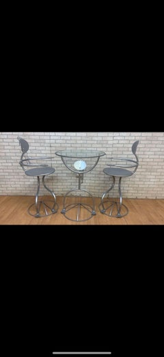 Vintage Rockledge Design Studios Dining/Bistro Set by Fred Garbotz, 3 Piece Set