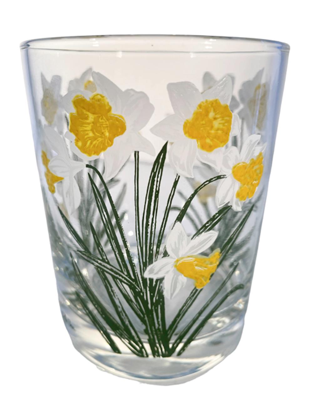 Berggläser von Cera Glassware mit „Daffodil“-Muster (Moderne der Mitte des Jahrhunderts) im Angebot