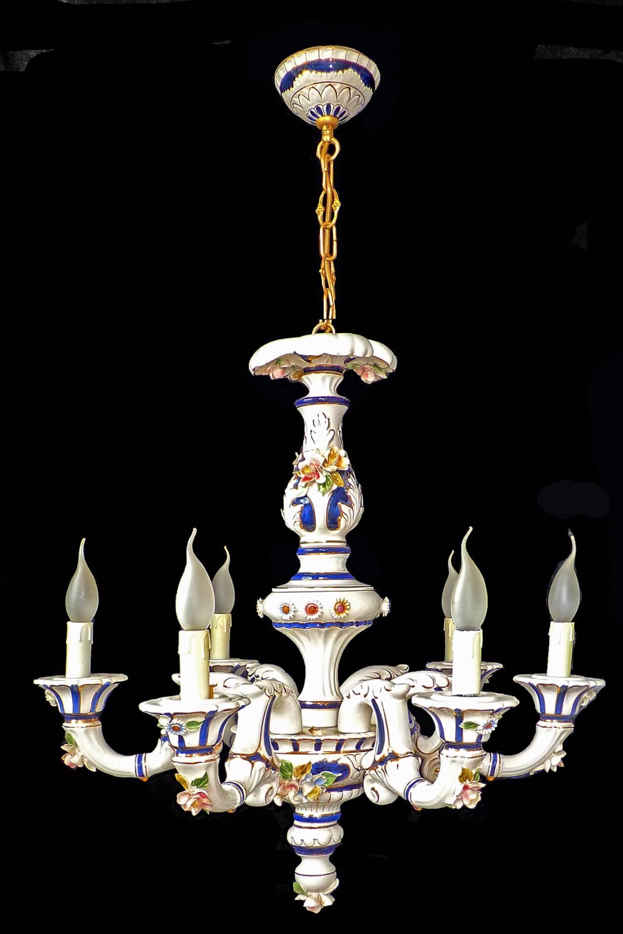 porcelain chandelier antique