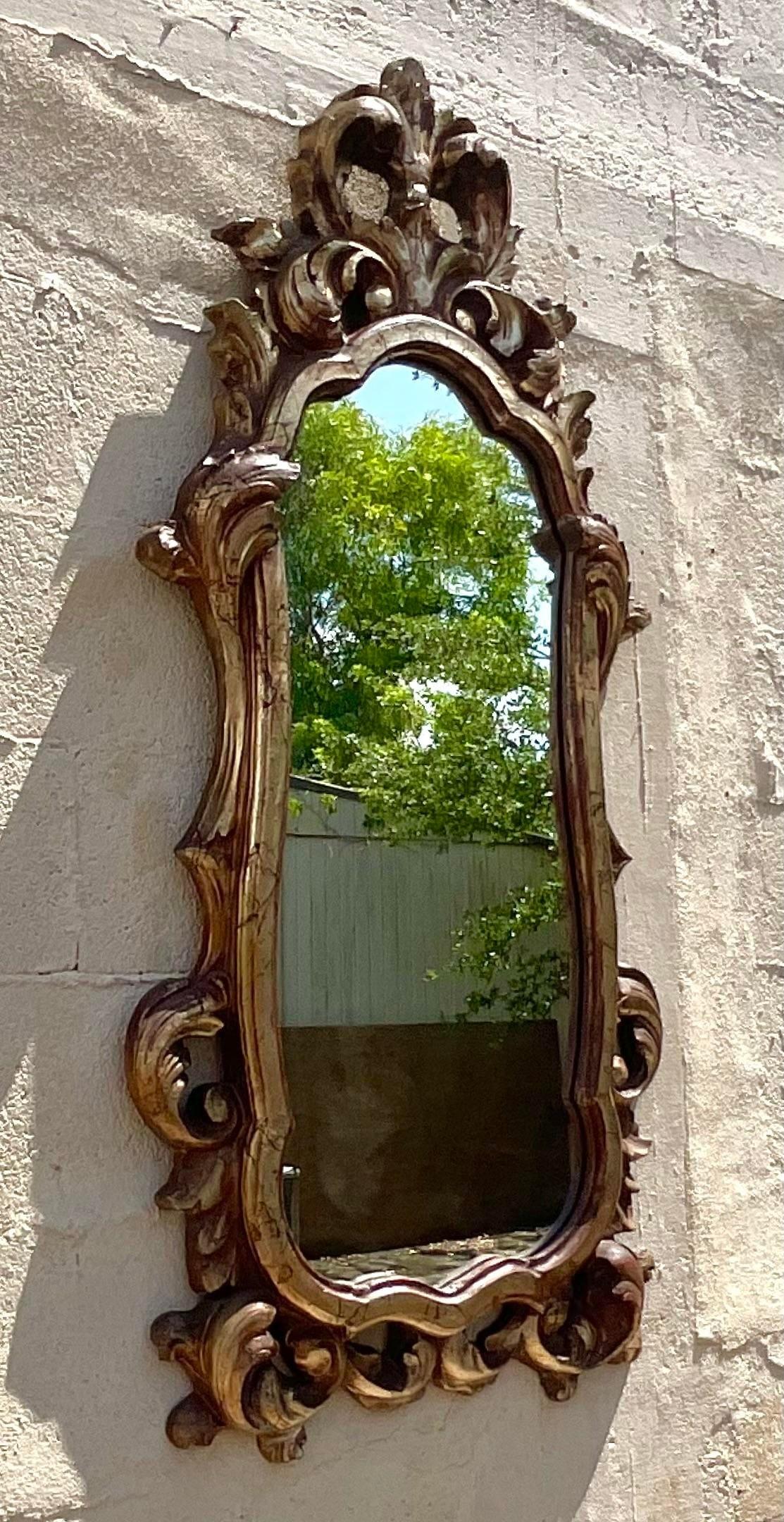 American Vintage Rococo Gilt Grand Mirror For Sale