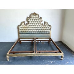 Vintage Rococo King Size Tufted Headboard