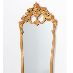 Vintage Rococo Revival Style Giltwood Pier Mirror with Console