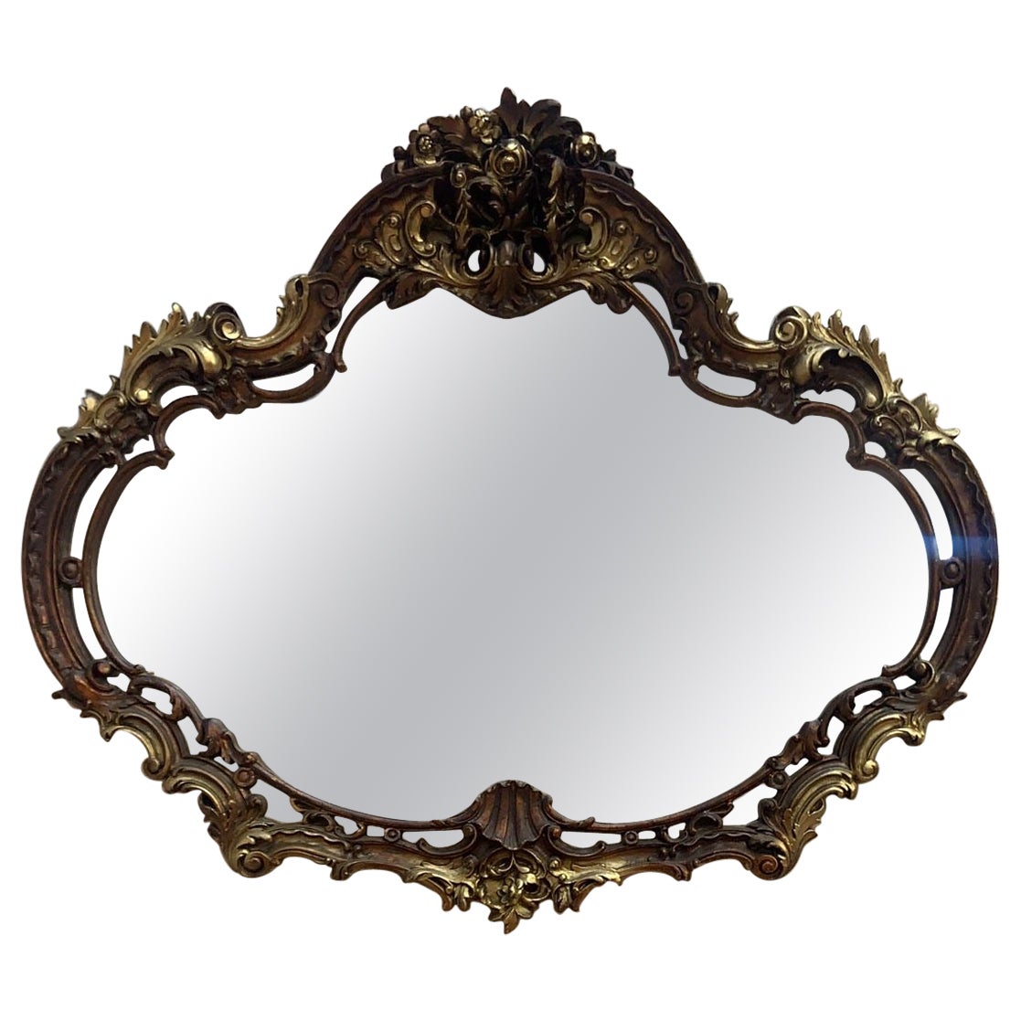 Specchio da parete in stile Rococò Revival d'epoca