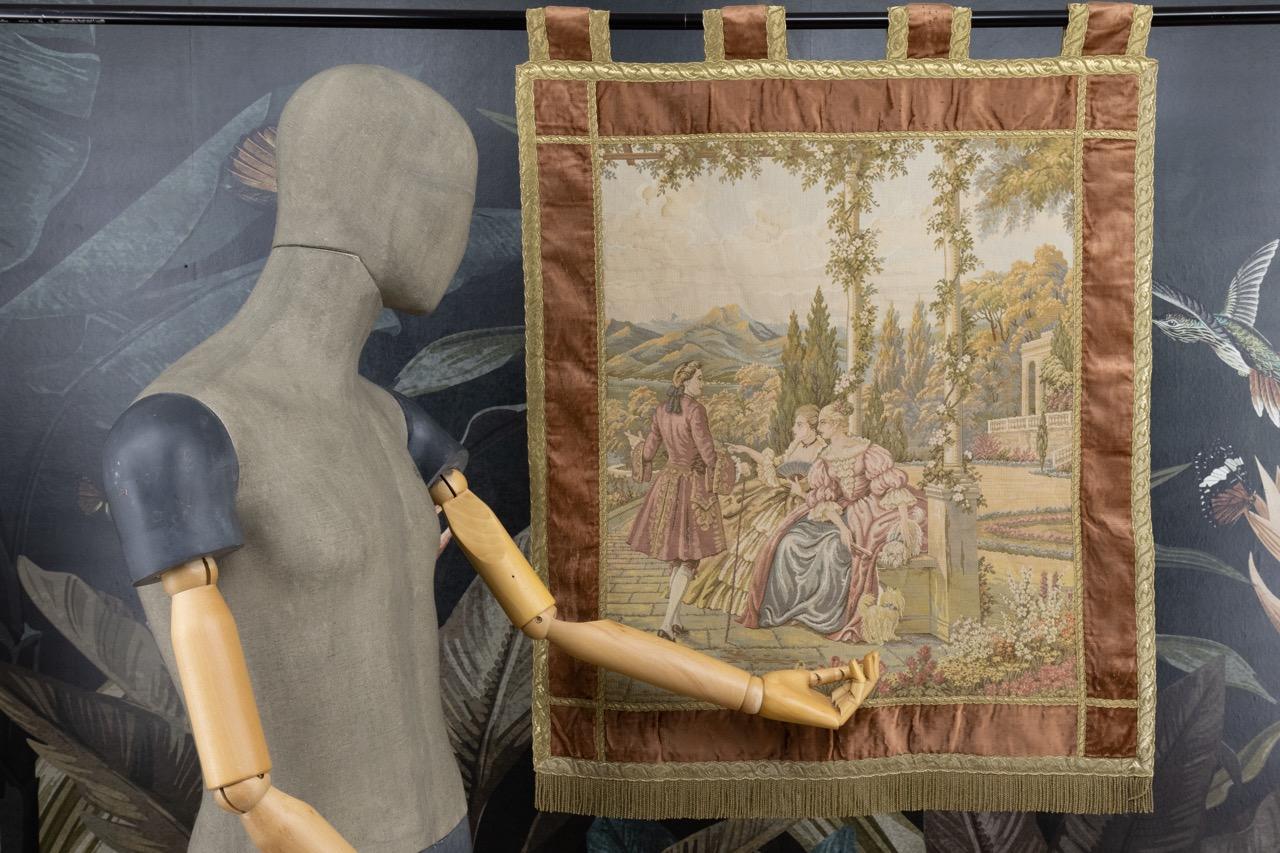 Wandteppich im Rokoko-Stil, Wandbehang, Belgien im Zustand „Gut“ im Angebot in Barntrup, DE
