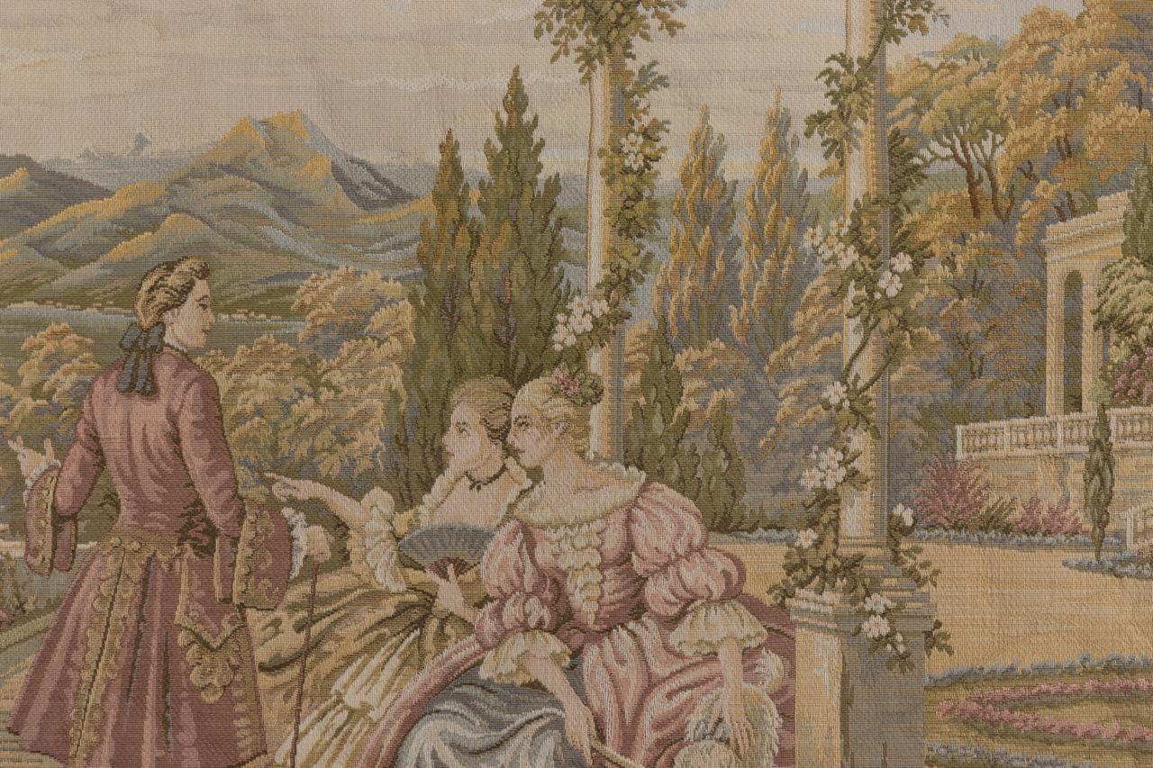 Wandteppich im Rokoko-Stil, Wandbehang, Belgien im Angebot 3