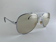 Vintage Rodenstock Oversized Silver Frame Changeable Lens Sunglasses 1970's