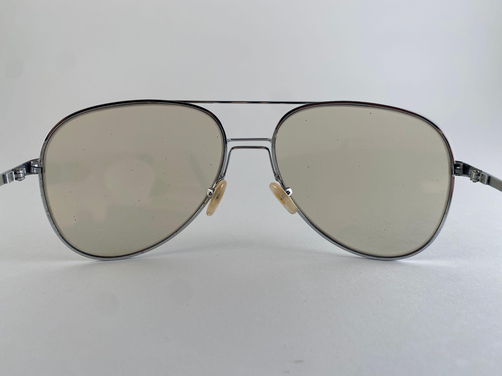 Gafas de sol vintage Rodenstock con montura plateada extragrande y lentes intercambiables Años 70 en Bueno estado para la venta en Baleares, Baleares