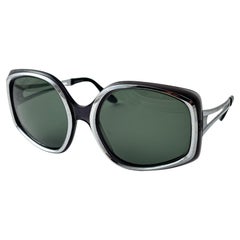 Vintage Rodenstock Oversized Silber Frame Grey Lens Sonnenbrille 1970er Jahre