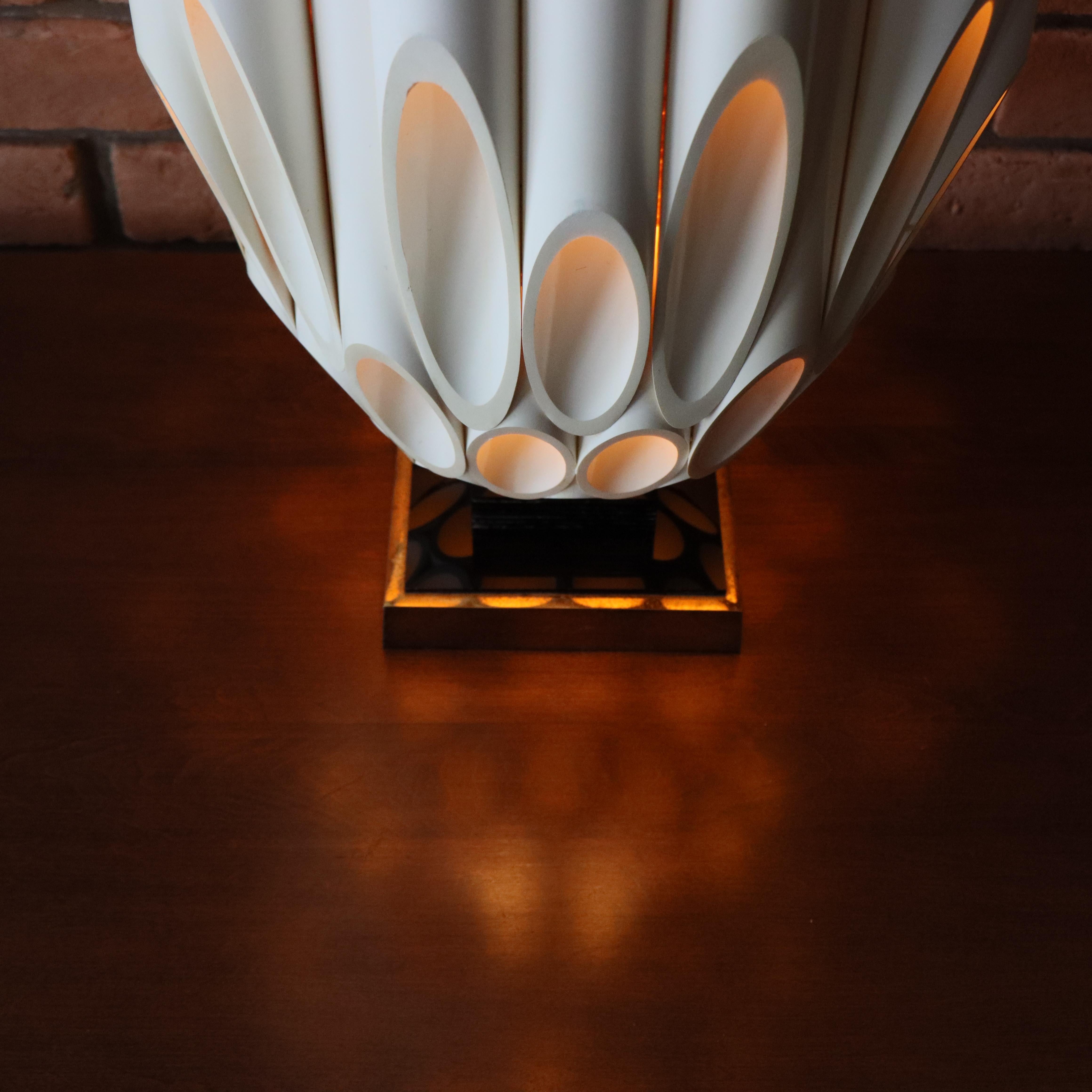 Vintage Roger Rougier “Tube” Table Lamp, 1970s Canada, Mod, Space Age 2