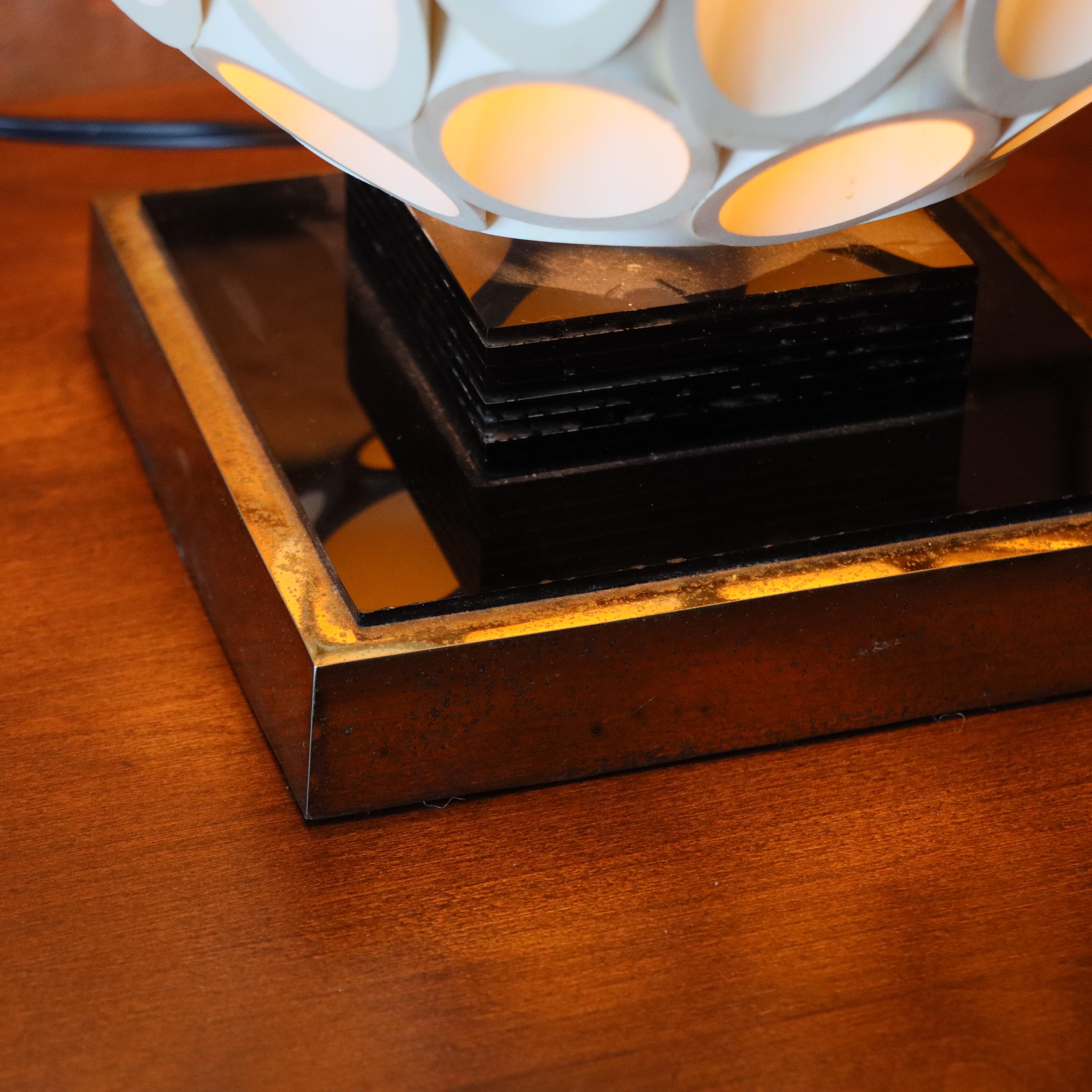 Vintage Roger Rougier “Tube” Table Lamp, 1970s Canada, Mod, Space Age 7