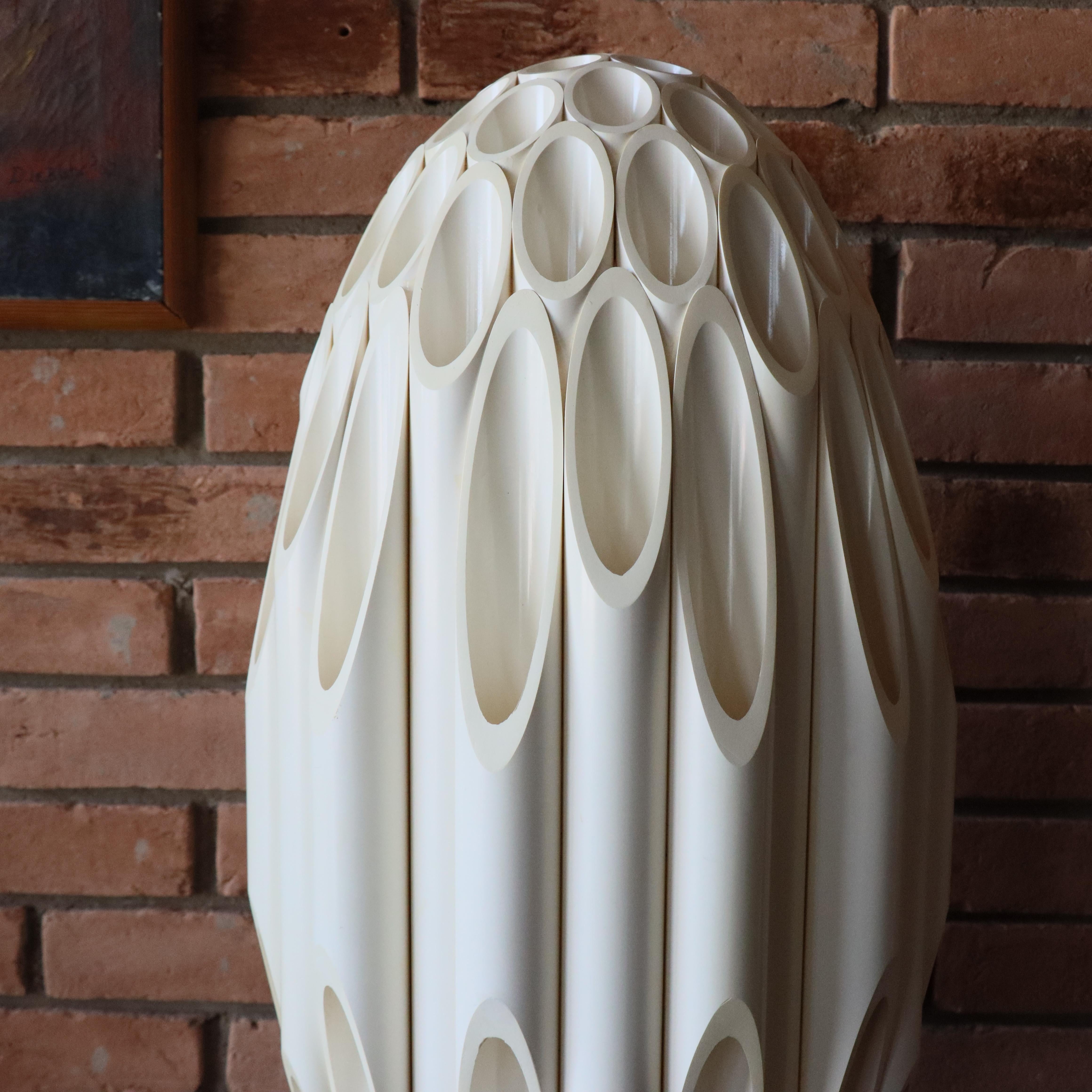 Canadian Vintage Roger Rougier “Tube” Table Lamp, 1970s Canada, Mod, Space Age