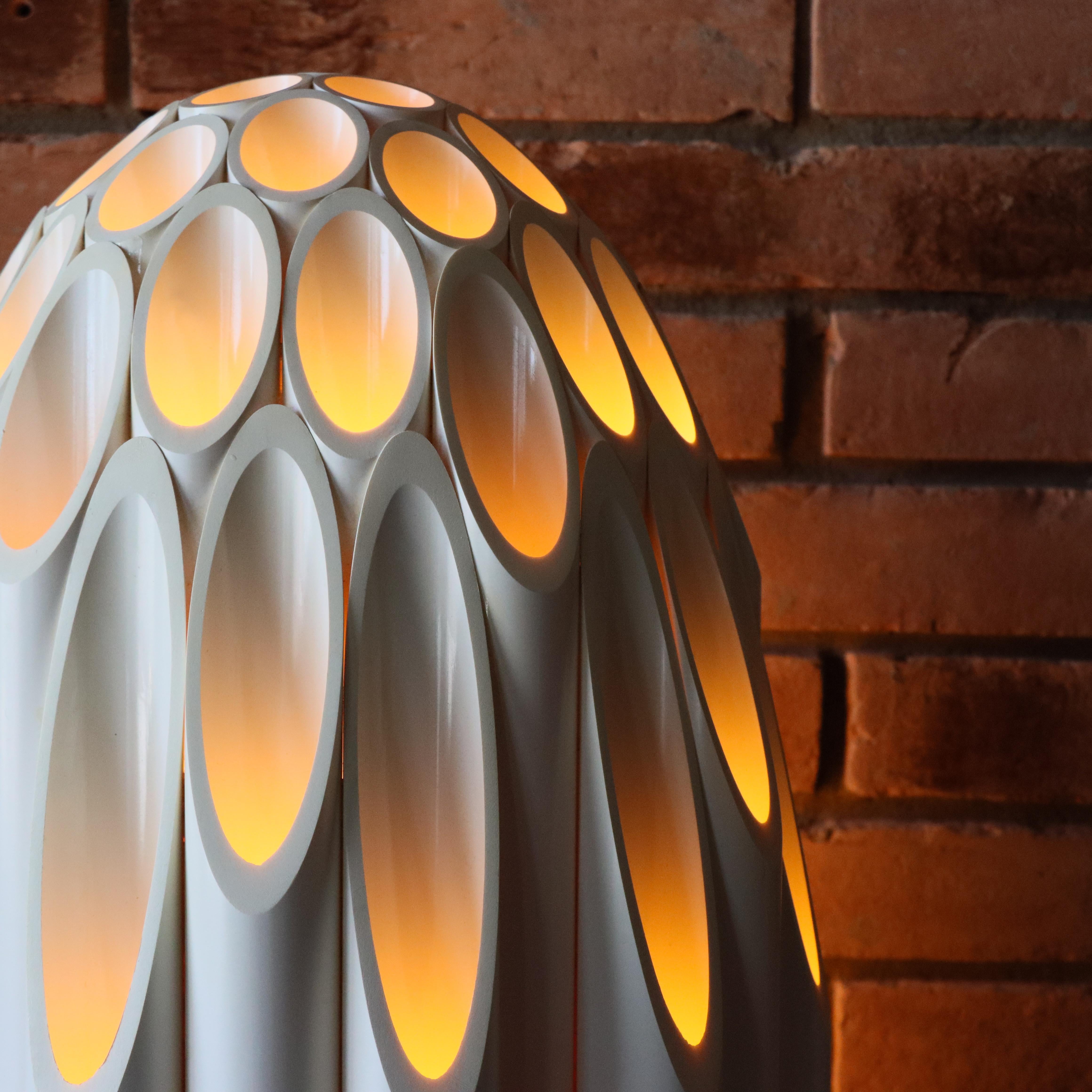 Vintage Roger Rougier “Tube” Table Lamp, 1970s Canada, Mod, Space Age 1