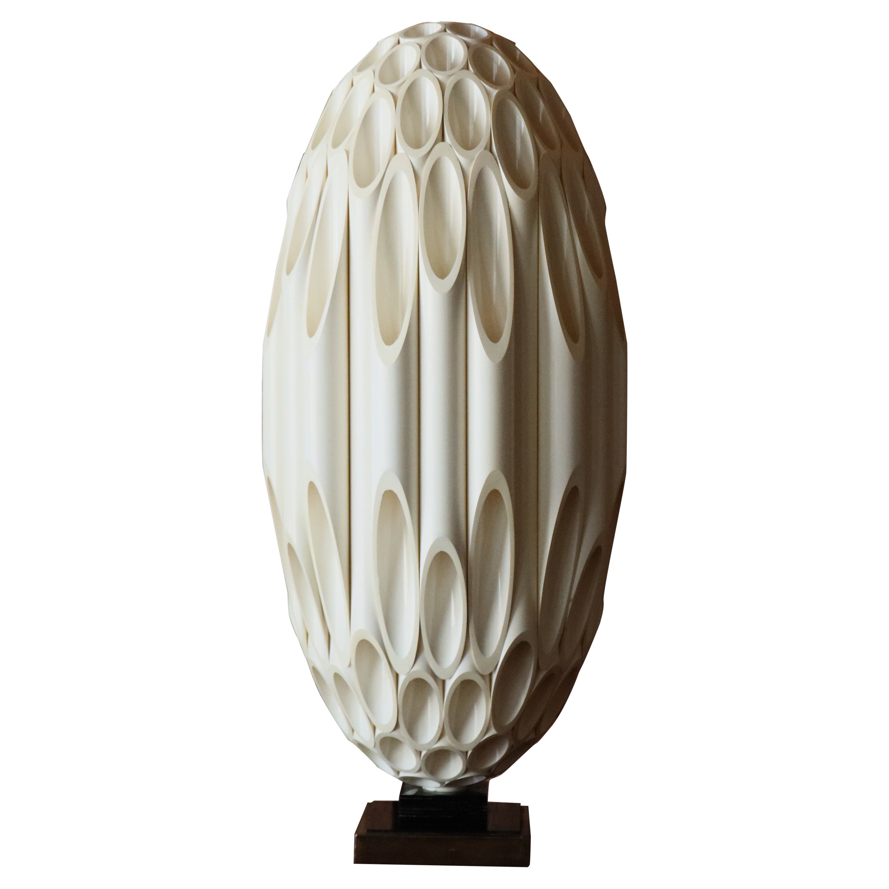 Vintage Roger Rougier “Tube” Table Lamp, 1970s Canada, Mod, Space Age