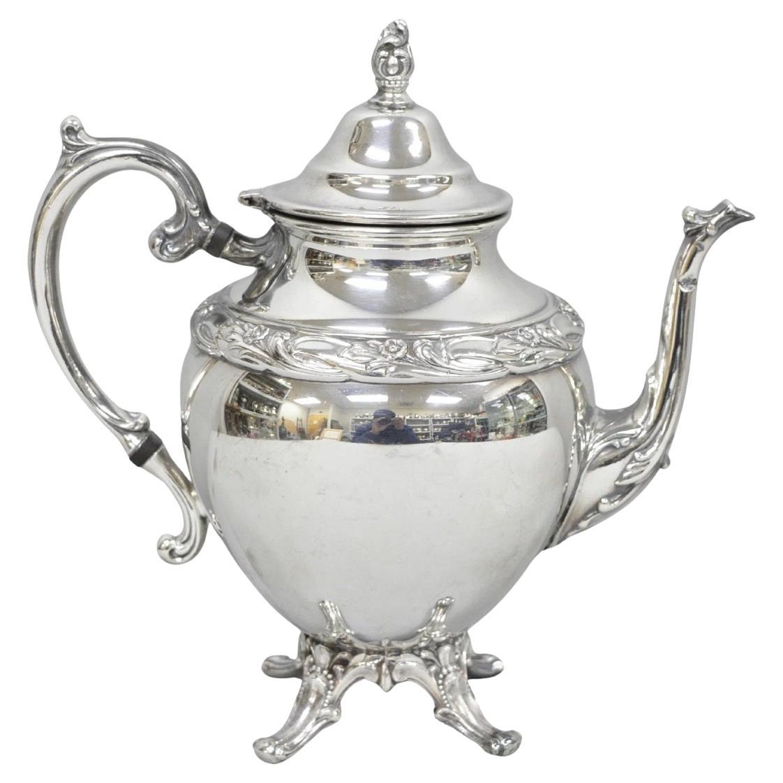 Vintage Rogers & Bro "Exquisite" 4602 Victorian Silver Plated Coffee Pot Teapot