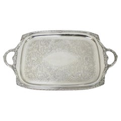 Vintage Rogers Bros. 1847 Heritage 9498 Silver Plated Serving Platter Bar Tray