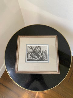 Vintage Roi Partridge “Mills Hall” Signed Etching