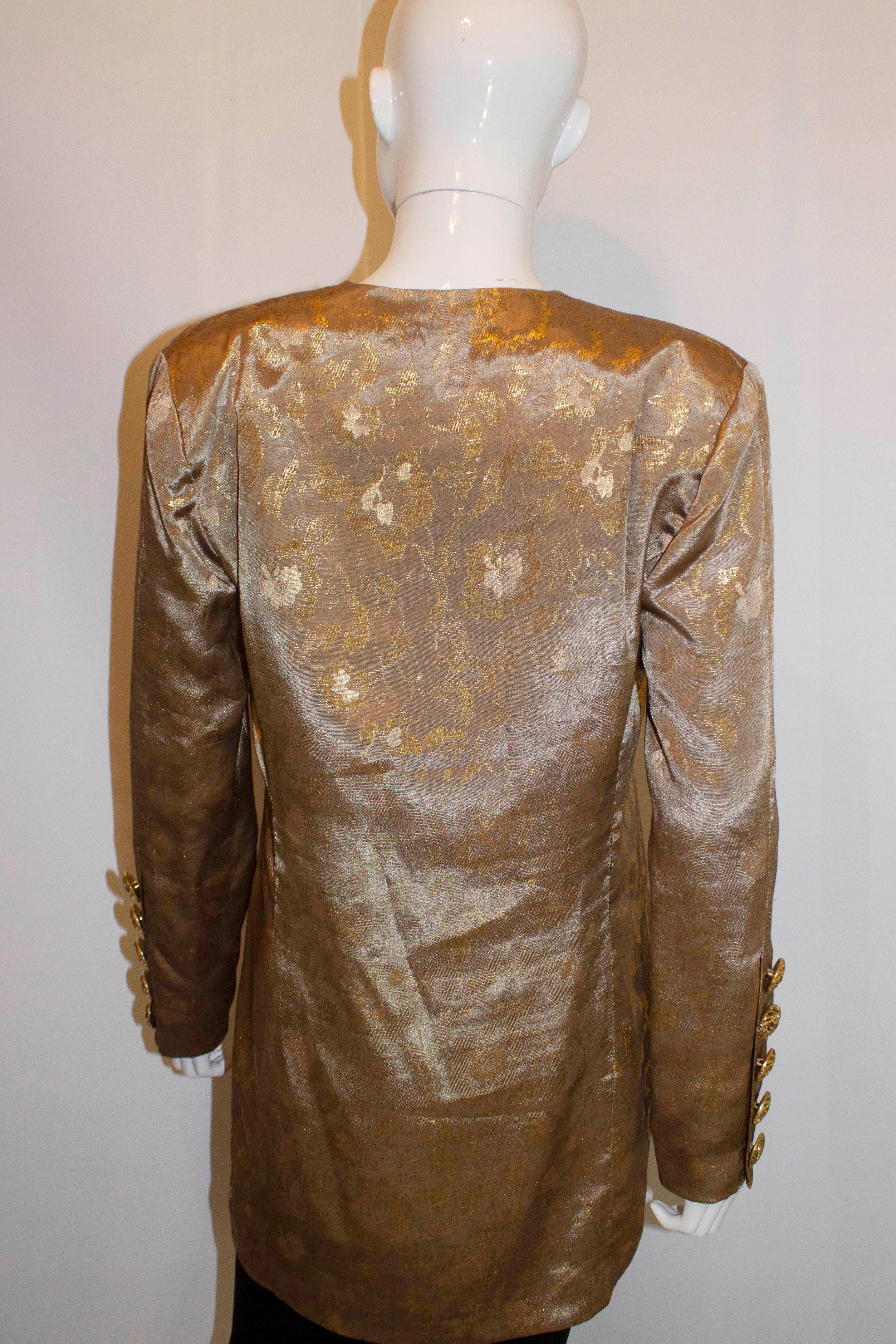 Vintage Roland Klein Gold Jacket In Good Condition For Sale In London, GB