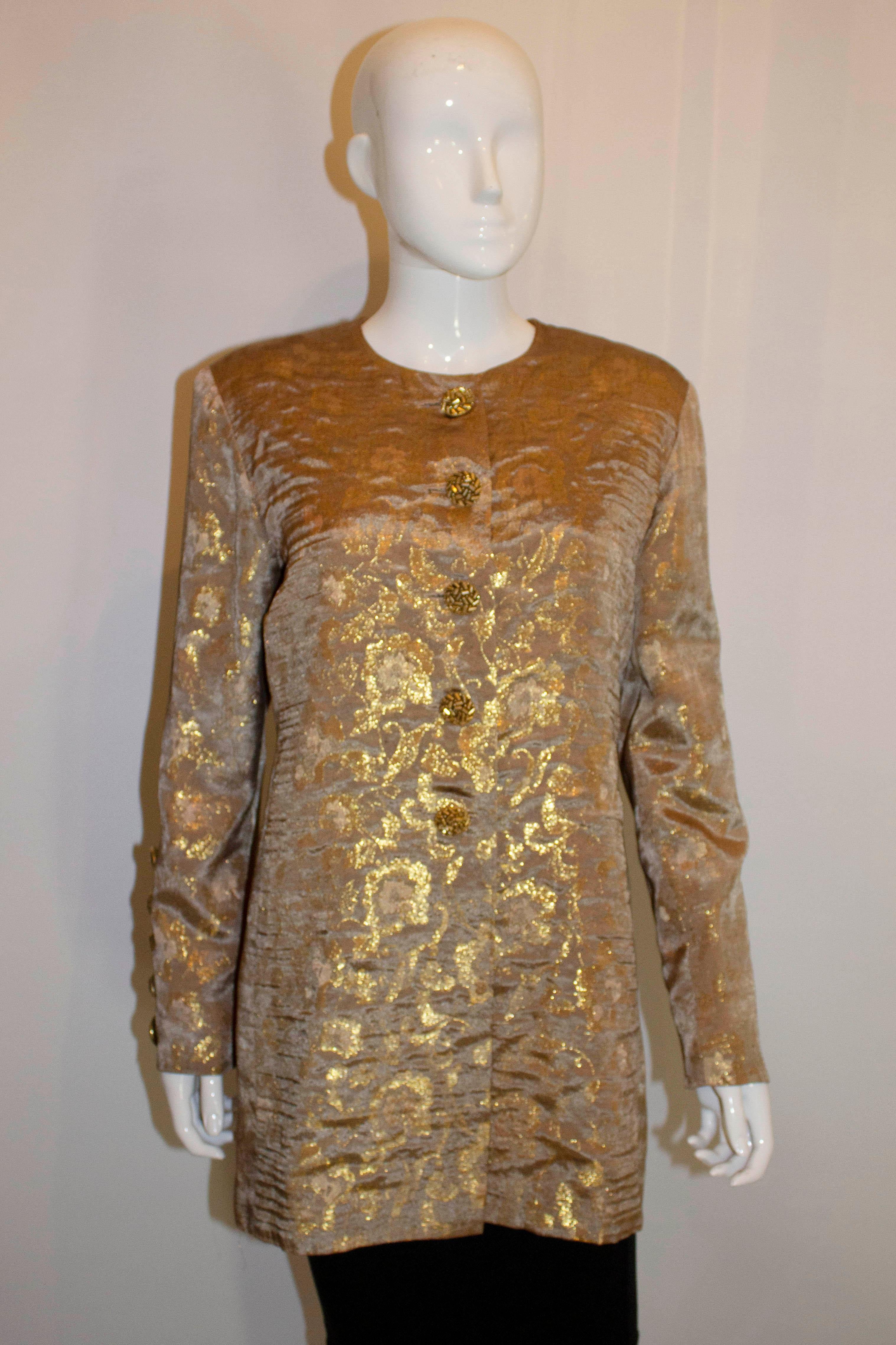 Chaqueta dorada vintage Roland Klein en venta 1