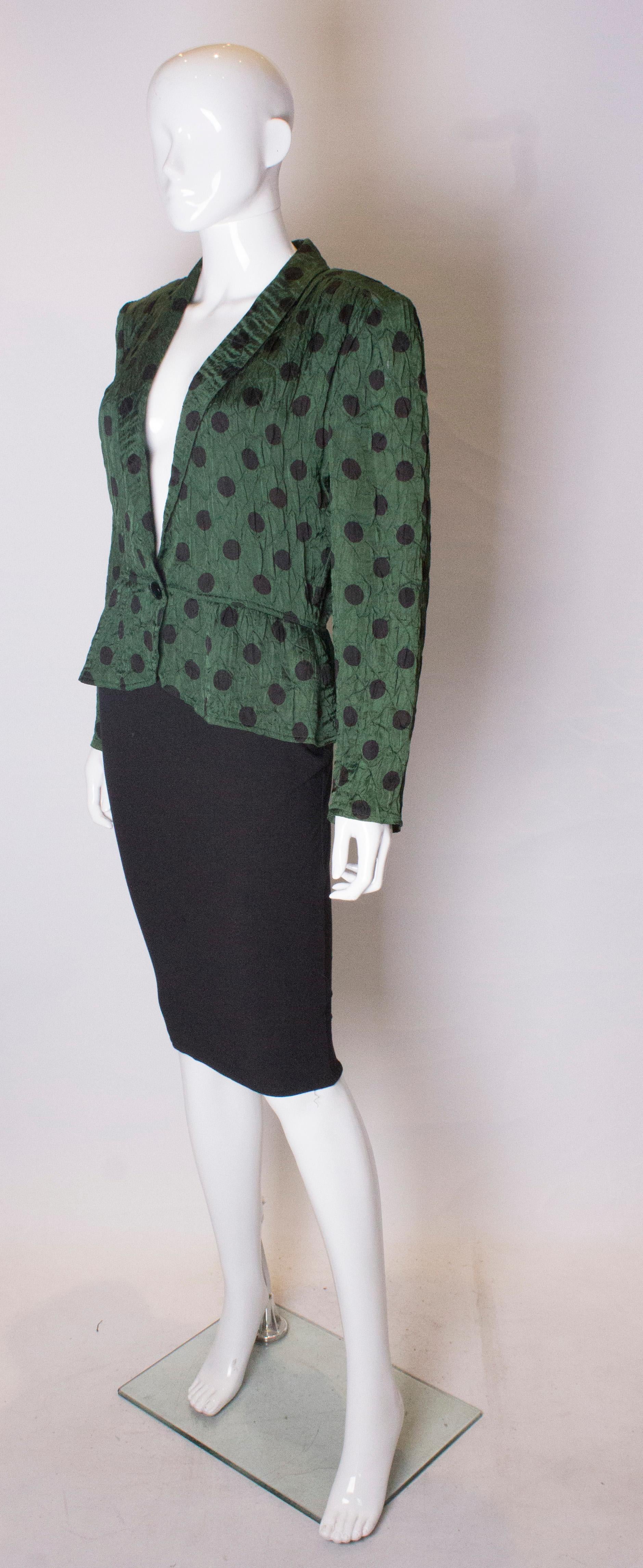 Vintage Roland Klein Seidenjacke 1970er Jahre Vintage (Schwarz) im Angebot