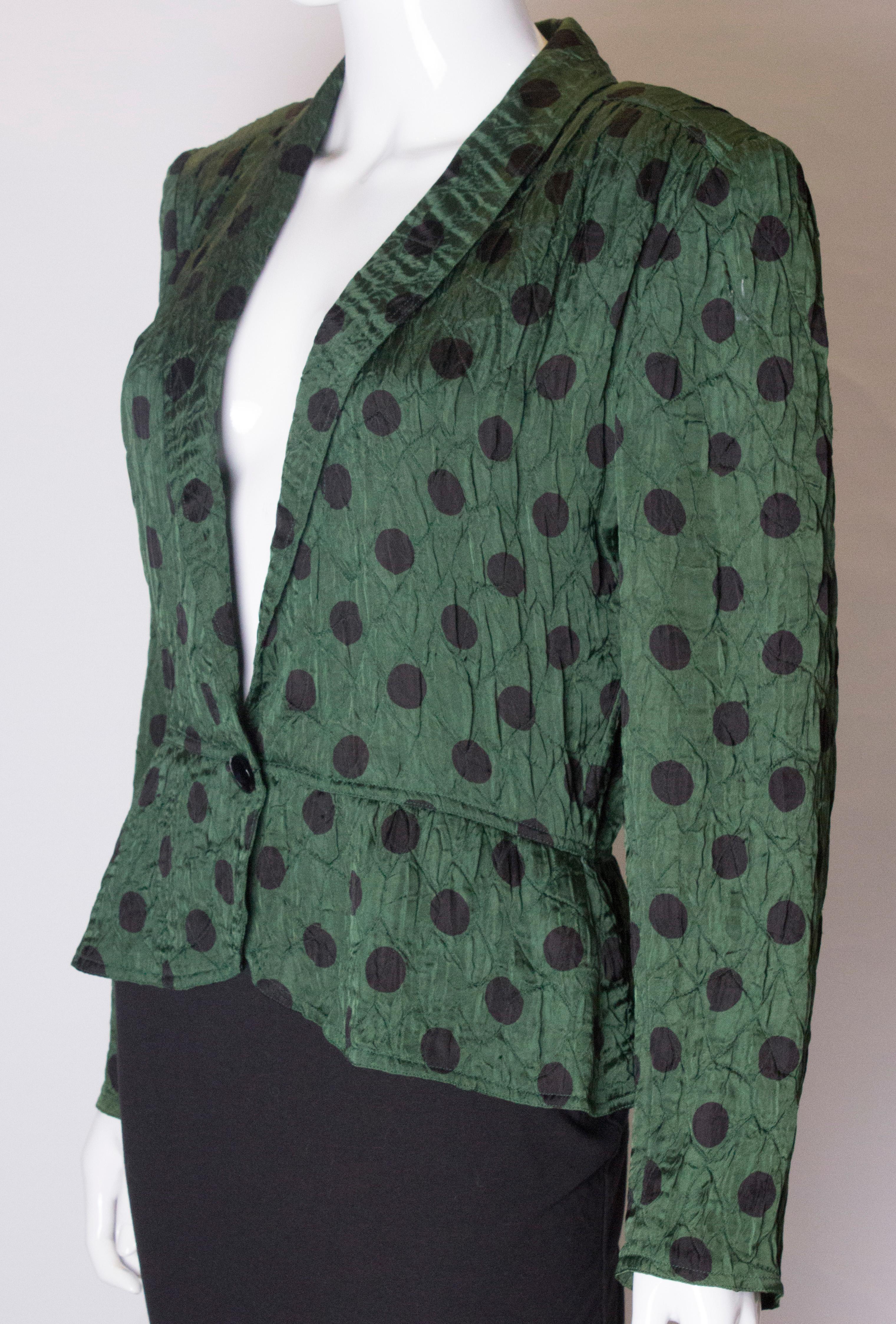Vintage Roland Klein Silk Jacket 1970s In Good Condition For Sale In London, GB
