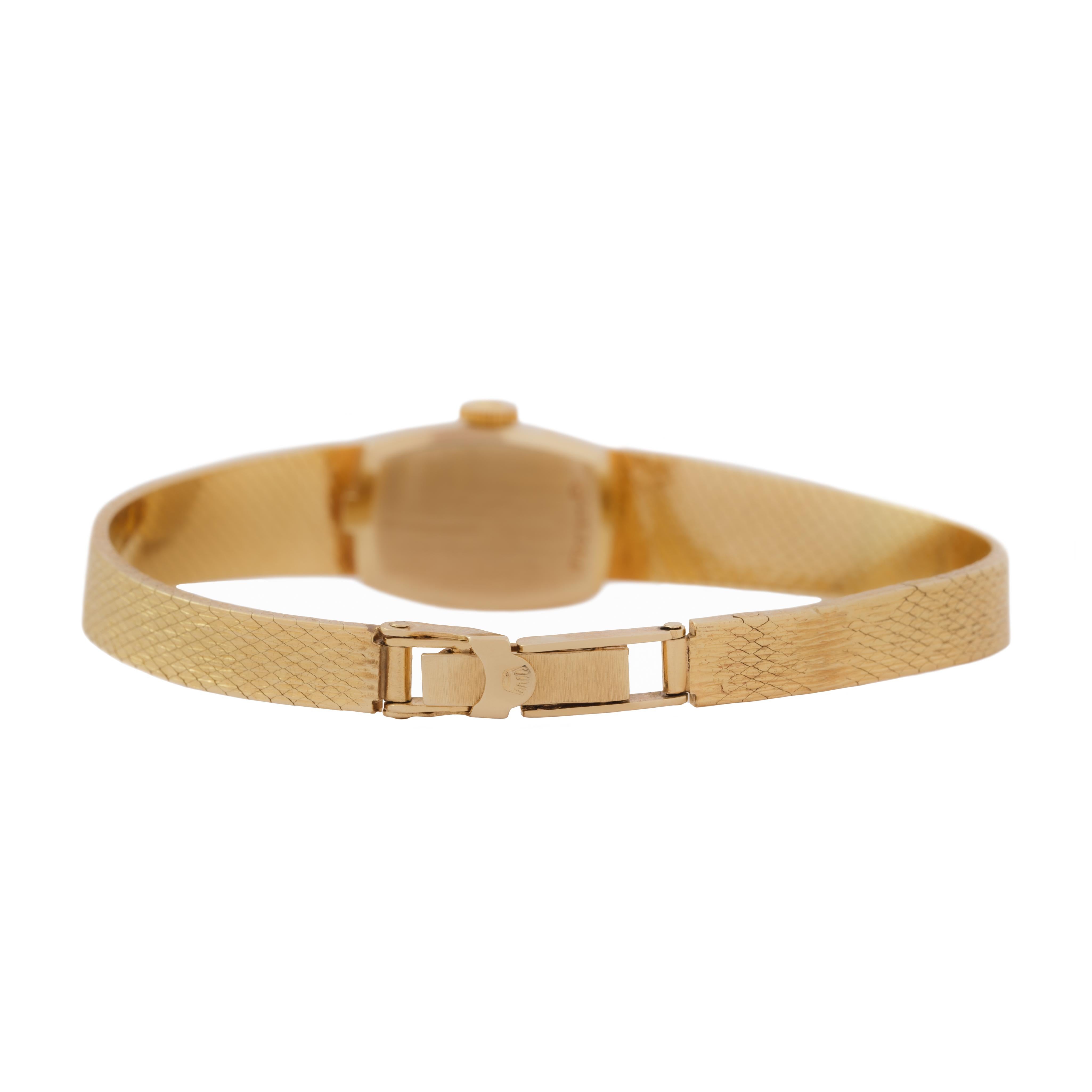 Vintage Rolex 14 Karat Yellow Gold Model 8131 Cocktail Watch For Sale 1
