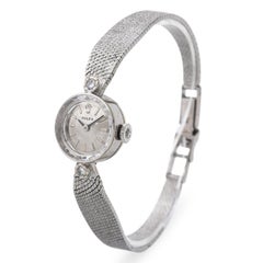 Vintage Rolex 14k White Gold Diamond Cocktail Hand Wind Ladies Watch