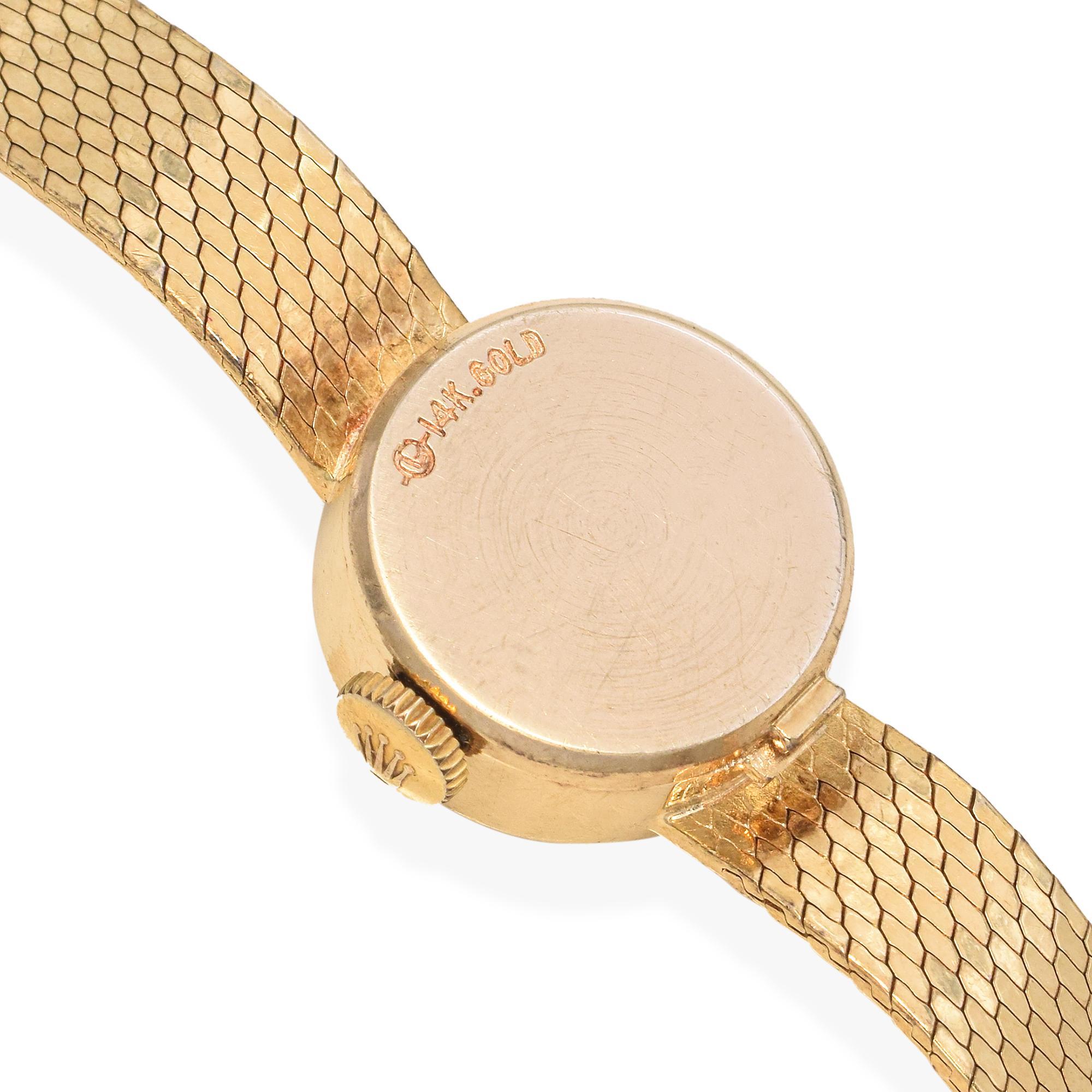 Vintage Rolex 14k Gelbgold Orchidee Damenuhr im Angebot 3