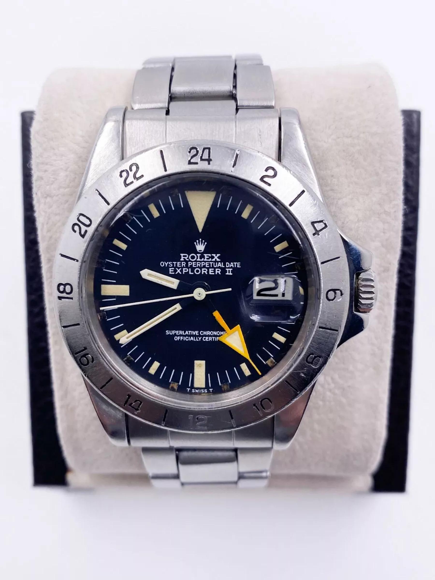Vintage Rolex 1655 Explorer Steve McQueen STRAIGHT HAND 1972 UNPOLISHED In Excellent Condition For Sale In San Diego, CA