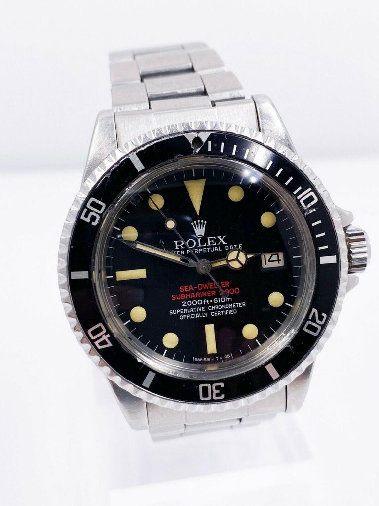 Vintage Rolex 1665 Double Red Sea Dweller Stainless Steel For Sale 6