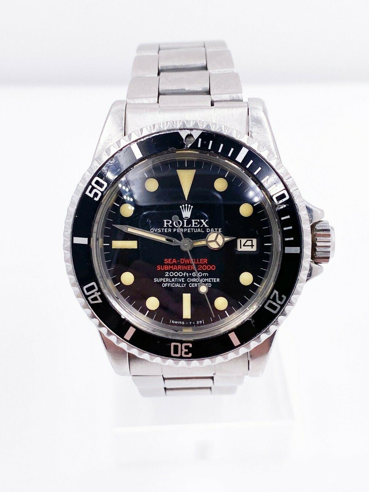 Vintage Rolex 1665 Double Red Sea Dweller Stainless Steel For Sale 4