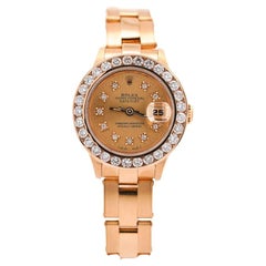 Vintage Rolex 18K Gold DateJust 28mm Diamond Bezel & Dial Watch