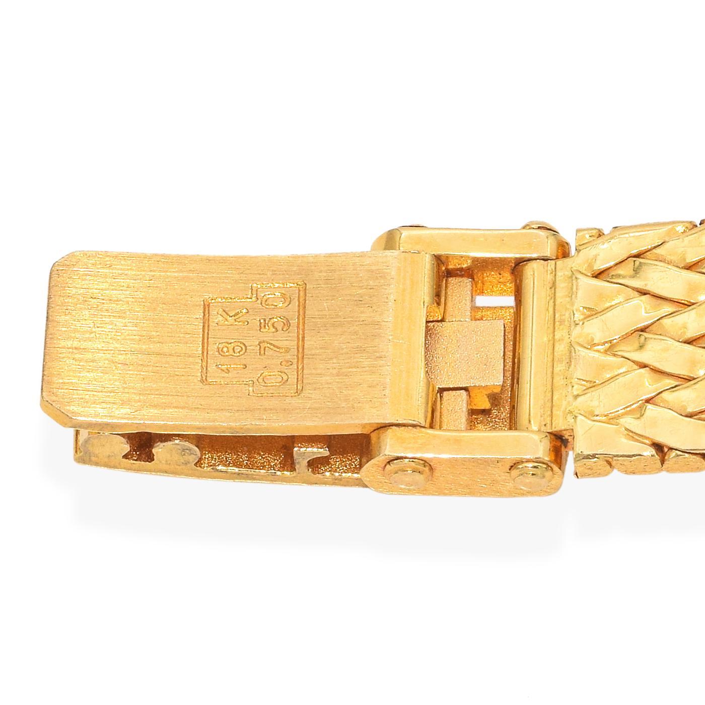 Vintage Rolex 18k Yellow Gold and Diamond Orchid Ladies Watch 2