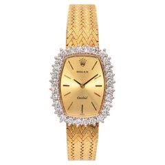 Vintage Rolex 18k Yellow Gold and Diamond Orchid Ladies Watch