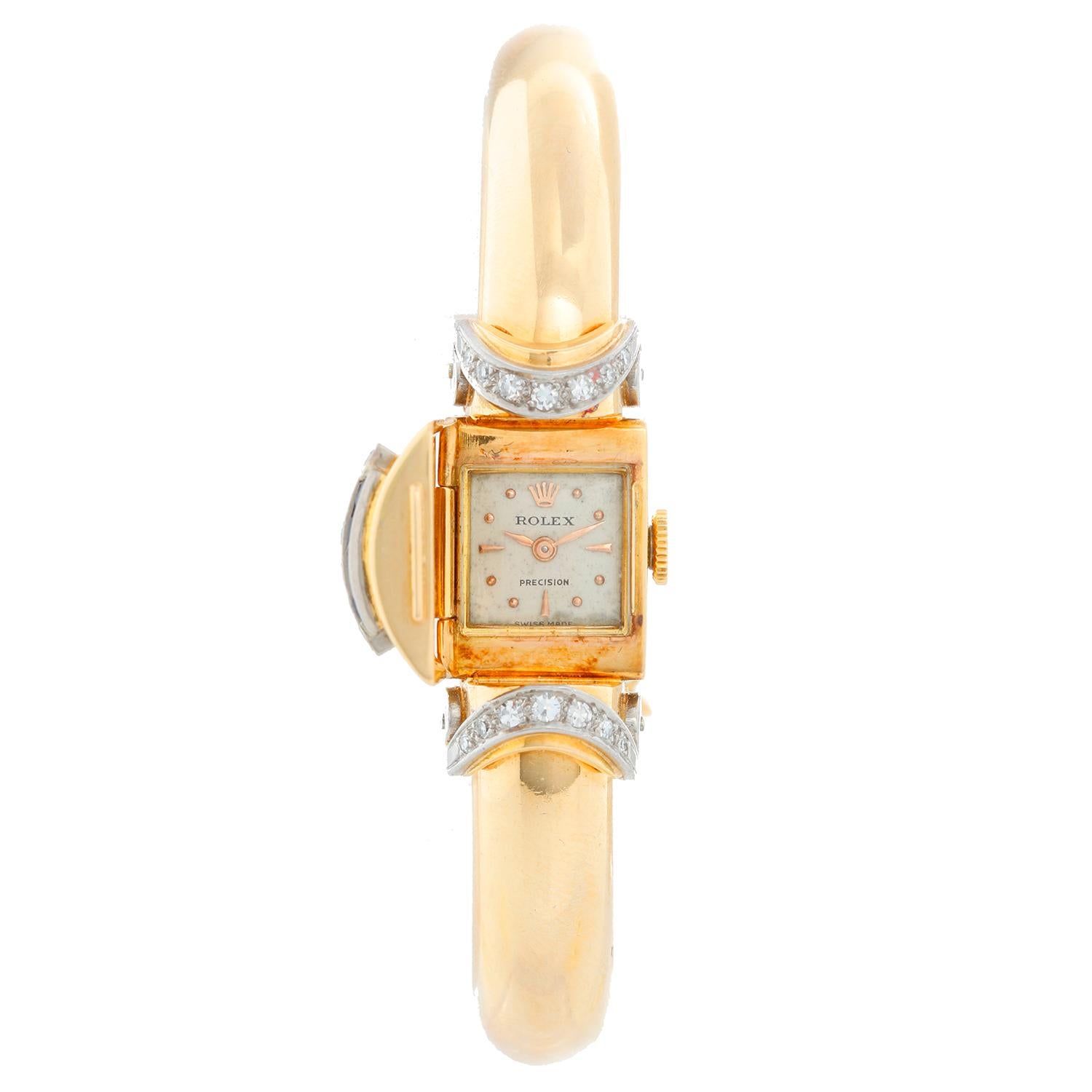 Vintage Rolex 18 Karat Yellow Gold Ladies Watch 2