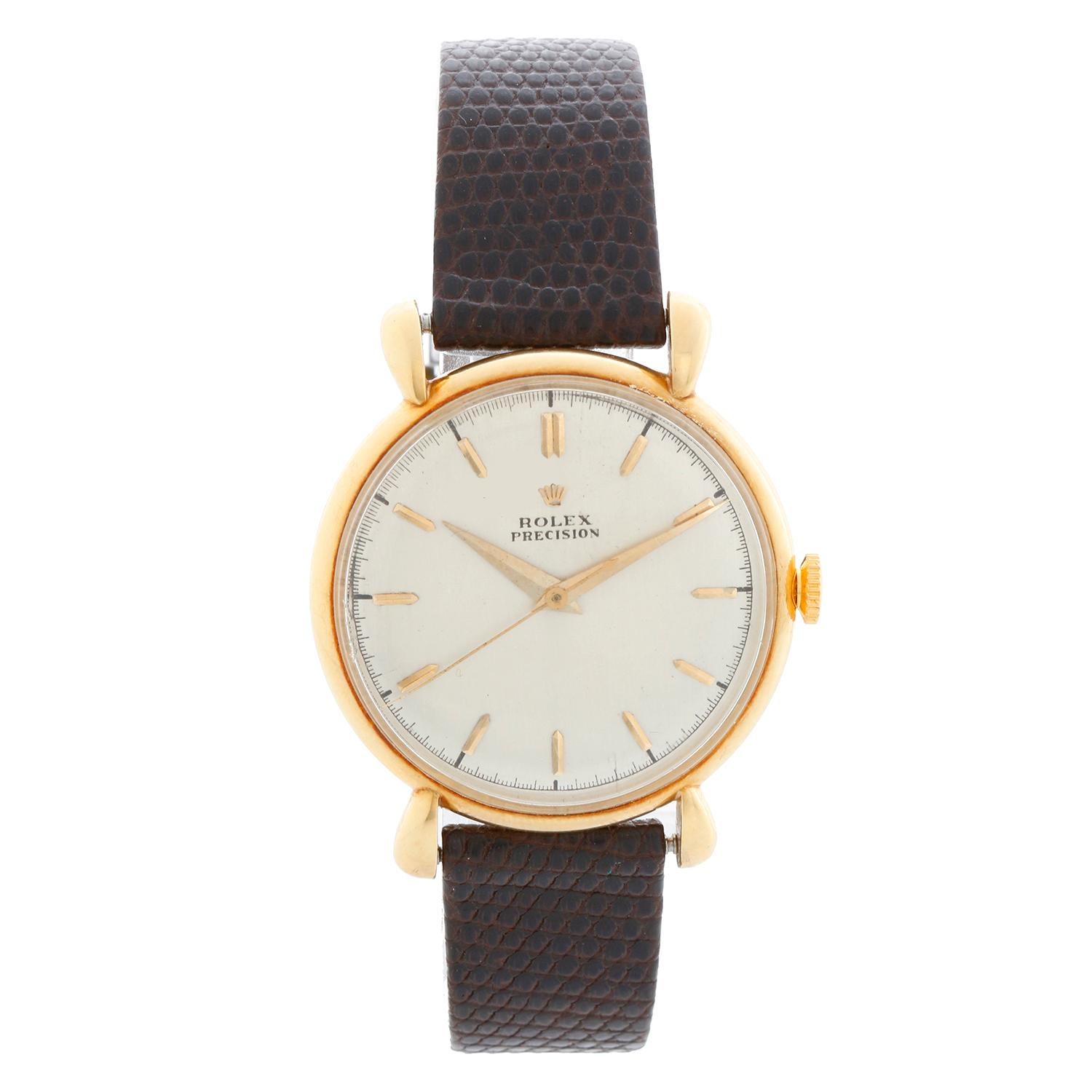 Rolex d'epoca in oro giallo 18 carati Modello di precisione Ref. 4411 Orologio da uomo In condizioni ottime in vendita a Dallas, TX