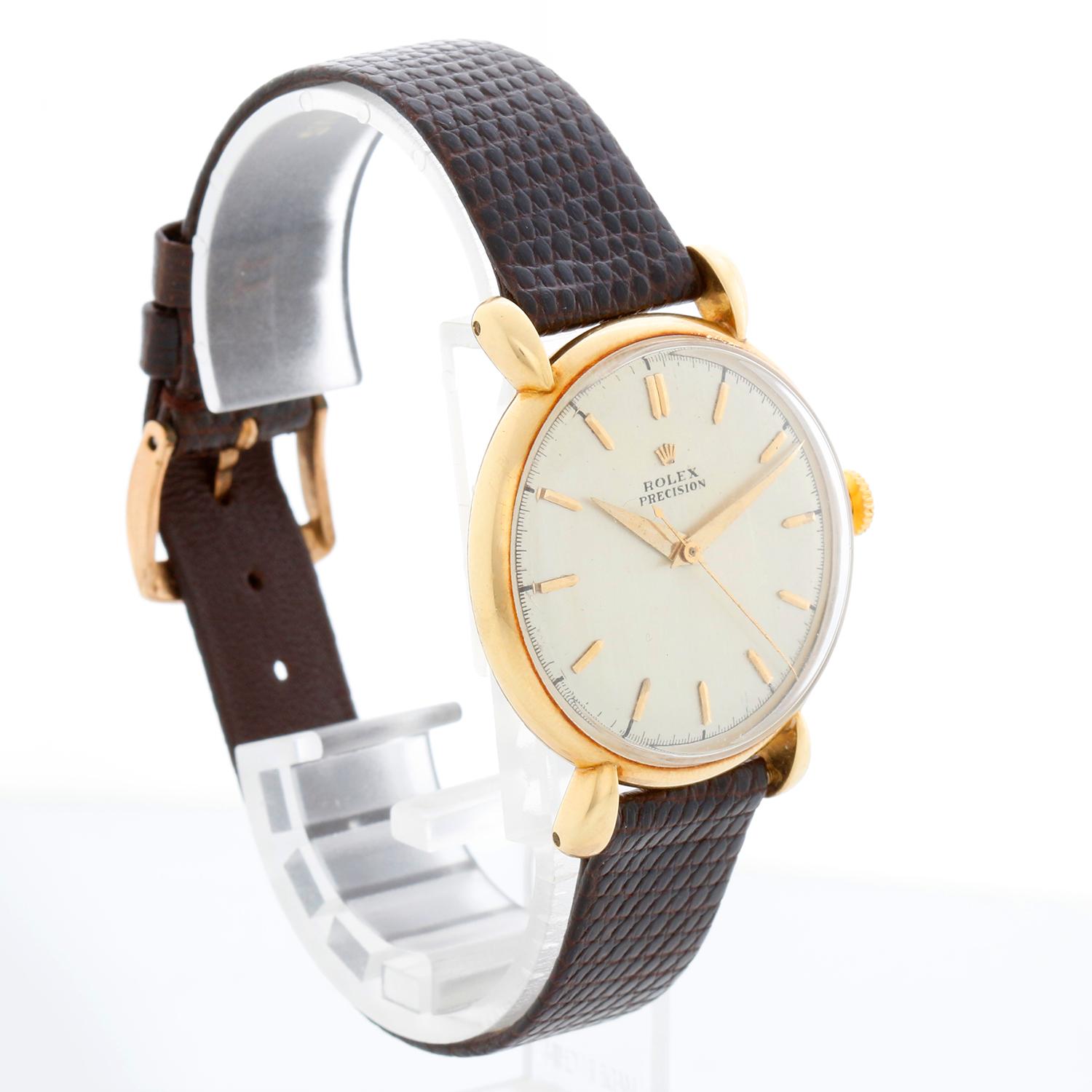 Rolex d'epoca in oro giallo 18 carati Modello di precisione Ref. 4411 Orologio da uomo in vendita 1