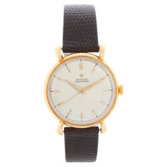 Vintage Rolex 18K Yellow Gold Precision Model Ref. 4411 Men's Dress Watch