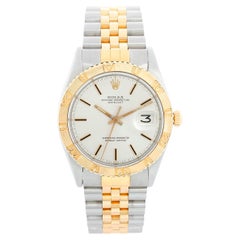 Vintage Rolex 18k Yellow Gold Thunderbird Turnograph Men's Watch 1625 with Card