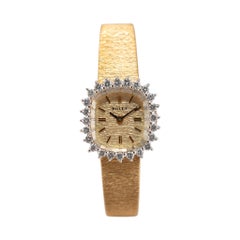Vintage Rolex 19MM R8286 14K Yellow Gold Diamond Bezel Manual Winding Watch