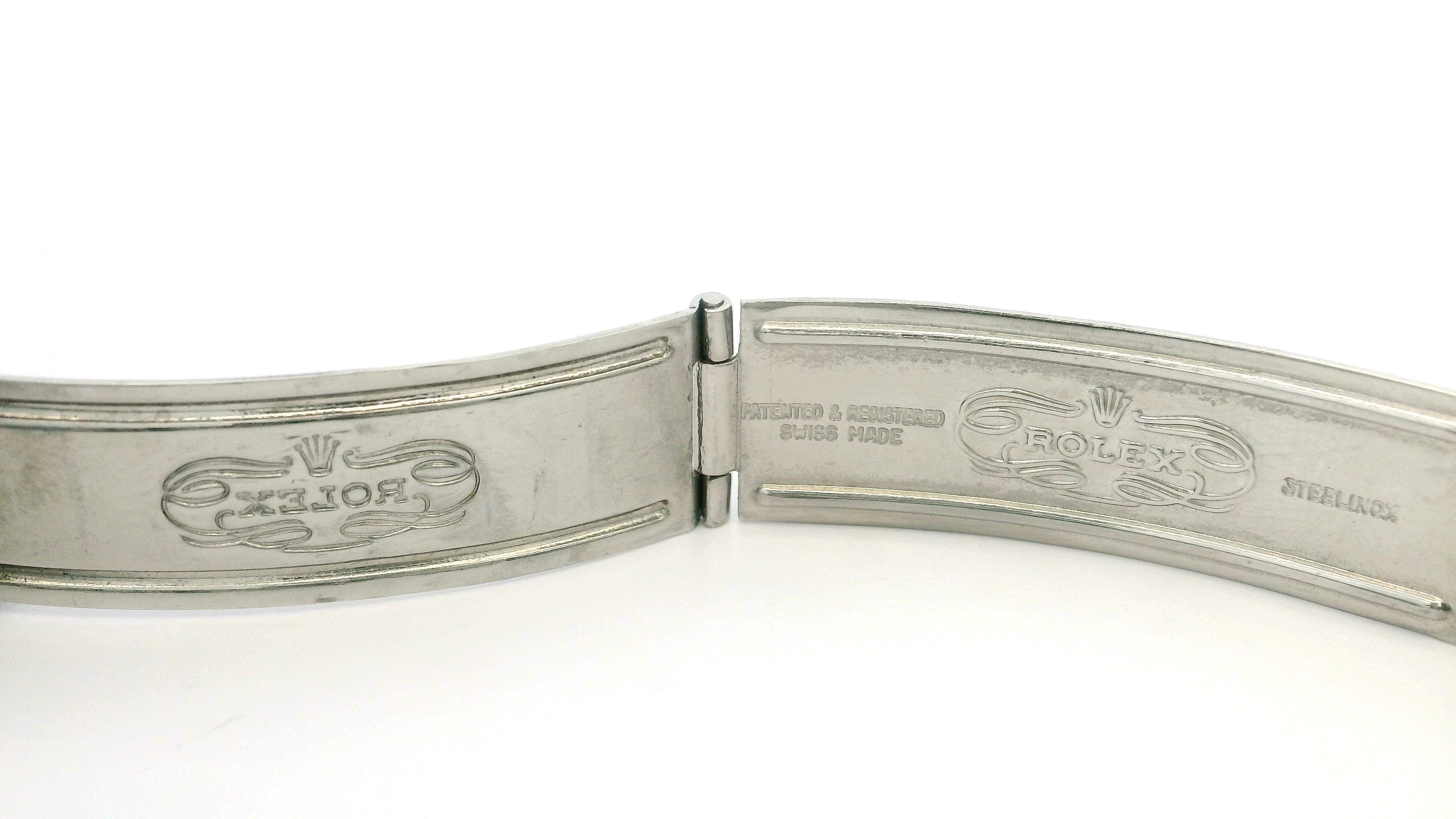 Rolex 33mm Edelstahl Step Dial Blasenrücken-Armbanduhr Ref. 6332, Vintage im Angebot 1
